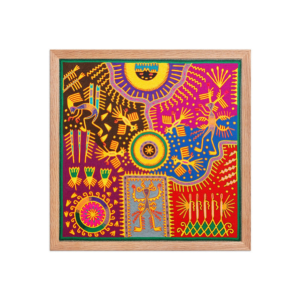 Huichol Yarn Painting Print • L - 311 - Huichol Arts