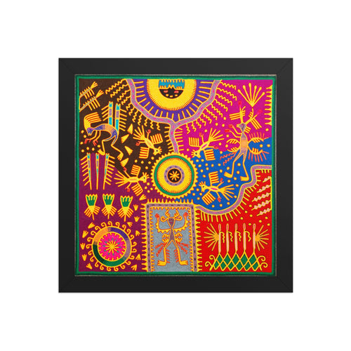 Huichol Yarn Painting Print • L - 311 - Huichol Arts