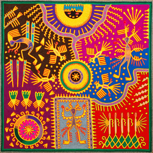 Huichol Yarn Painting Print • L - 311 - Huichol Arts