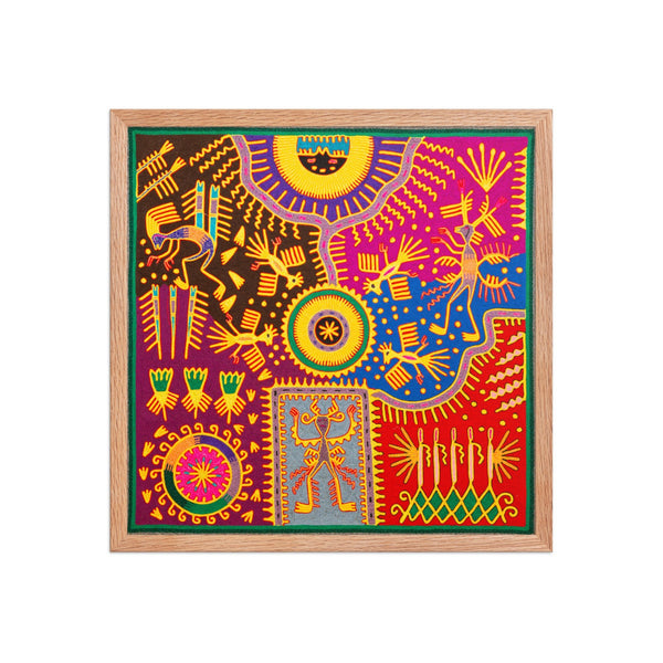 Huichol Yarn Painting Print • L - 311 - Huichol Arts