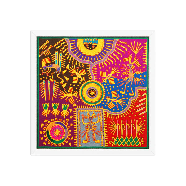 Huichol Yarn Painting Print • L - 311 - Huichol Arts