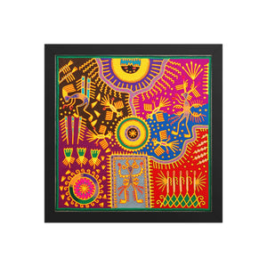 Huichol Yarn Painting Print • L - 311 - Huichol Arts