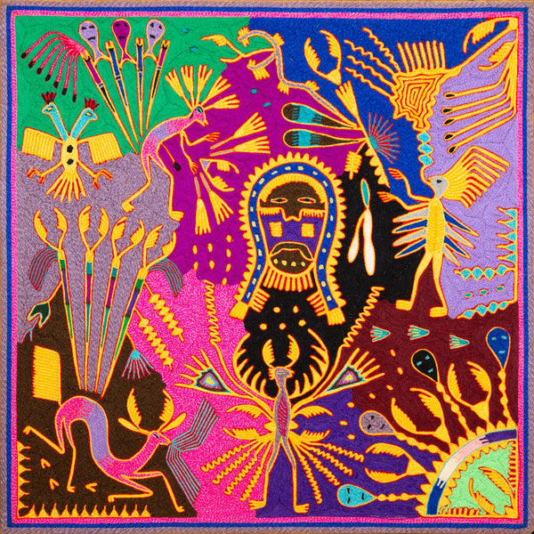 Huichol Yarn Painting Print • L - 312 - Huichol Arts