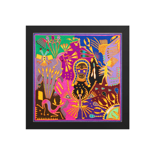 Huichol Yarn Painting Print • L - 312 - Huichol Arts