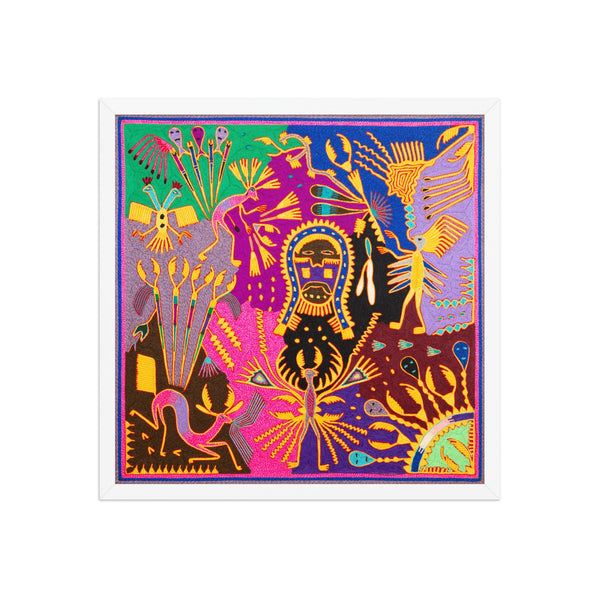Huichol Yarn Painting Print • L - 312 - Huichol Arts