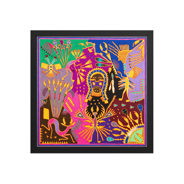 Huichol Yarn Painting Print • L - 312 - Huichol Arts