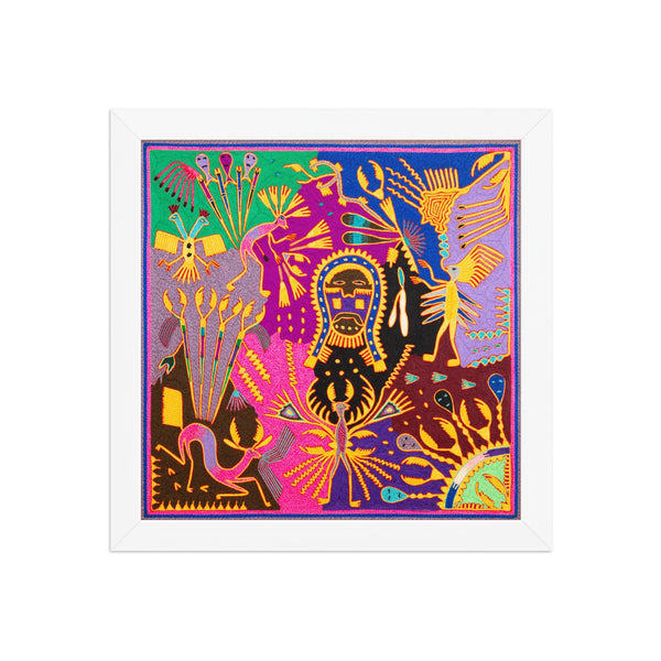 Huichol Yarn Painting Print • L - 312 - Huichol Arts