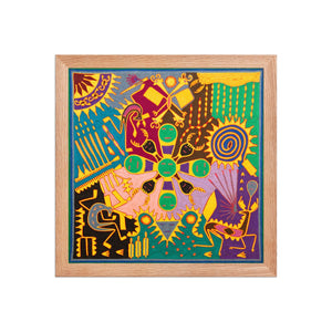 Huichol Yarn Painting Print • L - 313 - Huichol Arts