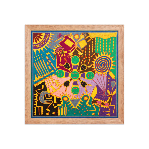 Huichol Yarn Painting Print • L - 313 - Huichol Arts