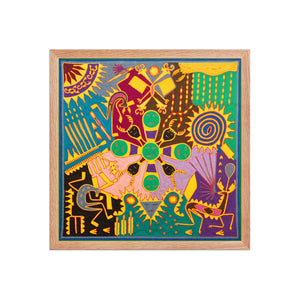 Huichol Yarn Painting Print • L - 313 - Huichol Arts