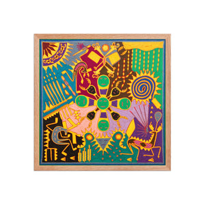 Huichol Yarn Painting Print • L - 313 - Huichol Arts