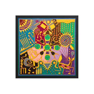 Huichol Yarn Painting Print • L - 313 - Huichol Arts