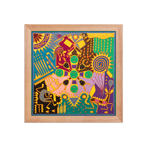 Huichol Yarn Painting Print • L - 313 - Huichol Arts