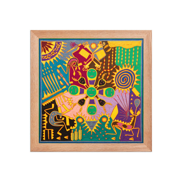 Huichol Yarn Painting Print • L - 313 - Huichol Arts