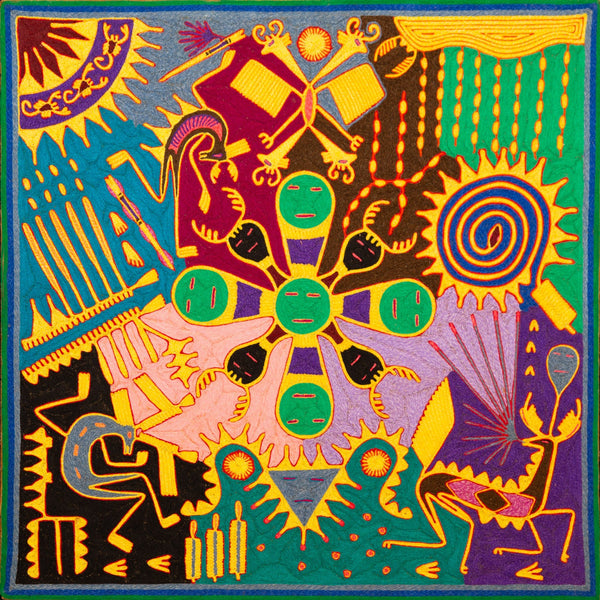 Huichol Yarn Painting Print • L - 313 - Huichol Arts