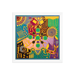 Huichol Yarn Painting Print • L - 313 - Huichol Arts