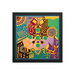 Huichol Yarn Painting Print • L - 313 - Huichol Arts