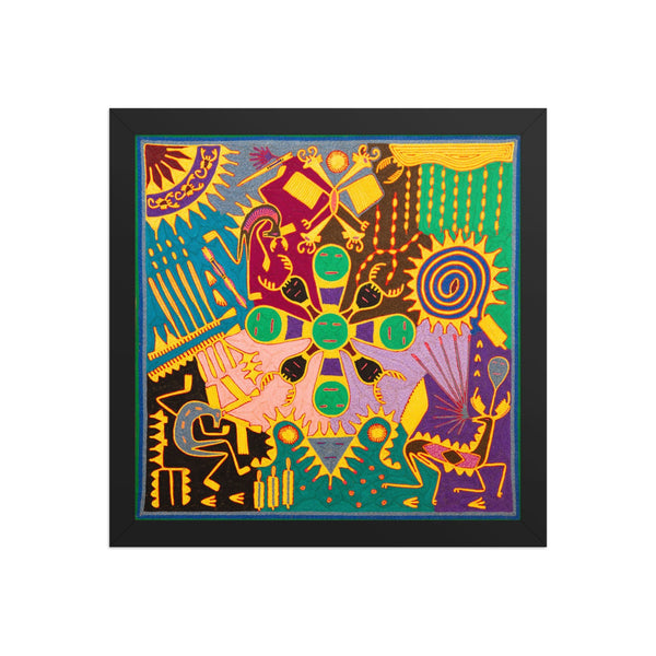 Huichol Yarn Painting Print • L - 313 - Huichol Arts