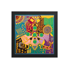 Huichol Yarn Painting Print • L - 313 - Huichol Arts