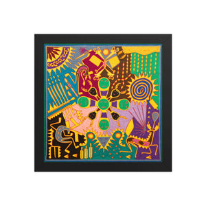 Huichol Yarn Painting Print • L - 313 - Huichol Arts