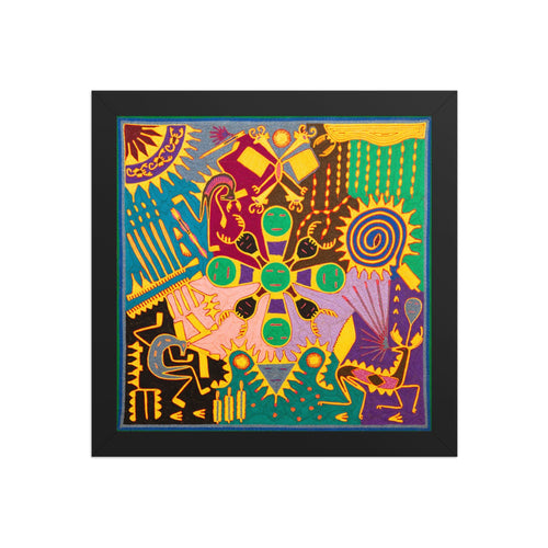Huichol Yarn Painting Print • L - 313 - Huichol Arts