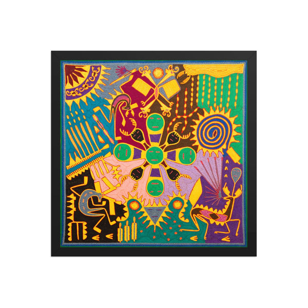Huichol Yarn Painting Print • L - 313 - Huichol Arts