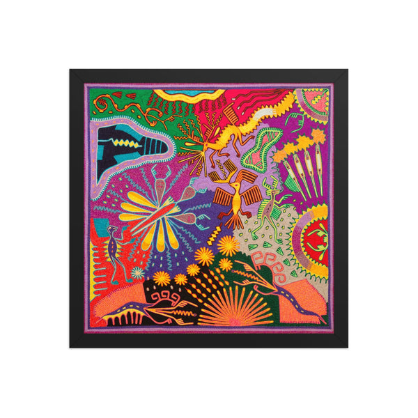 Huichol Yarn Painting Print • L - 314 - Huichol Arts