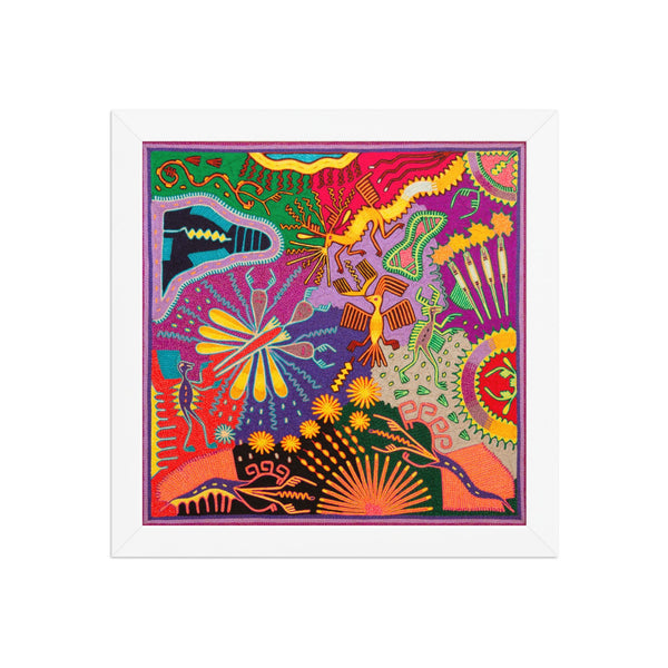 Huichol Yarn Painting Print • L - 314 - Huichol Arts