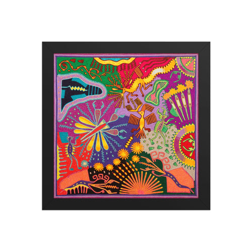 Huichol Yarn Painting Print • L - 314 - Huichol Arts