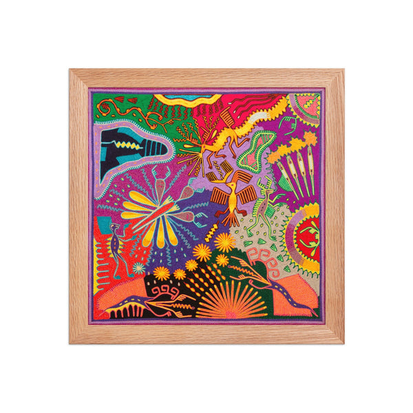 Huichol Yarn Painting Print • L - 314 - Huichol Arts