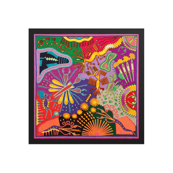 Huichol Yarn Painting Print • L - 314 - Huichol Arts