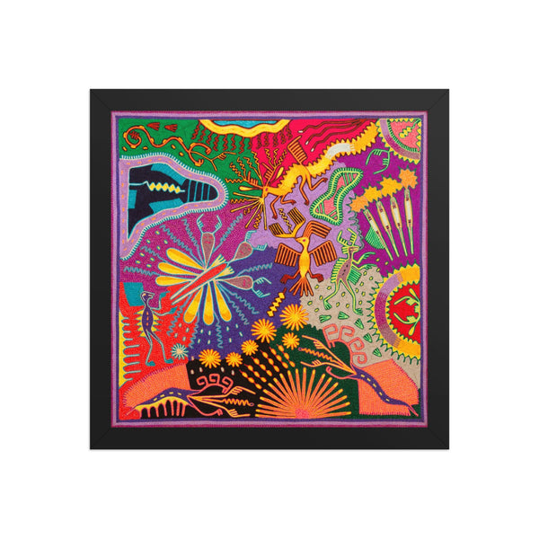 Huichol Yarn Painting Print • L - 314 - Huichol Arts