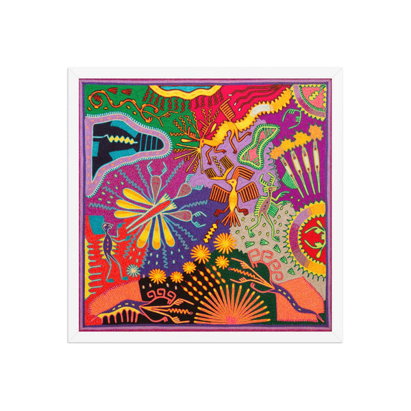 Huichol Yarn Painting Print • L - 314 - Huichol Arts