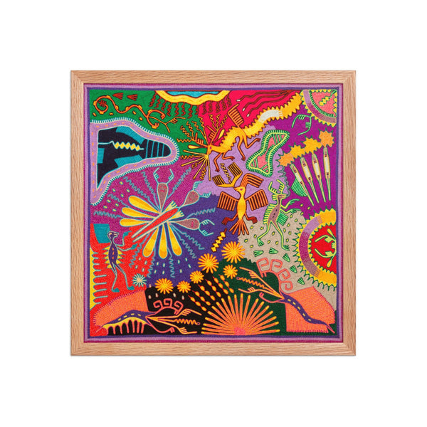 Huichol Yarn Painting Print • L - 314 - Huichol Arts