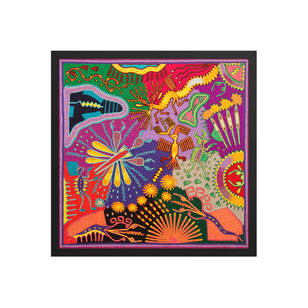 Huichol Yarn Painting Print • L - 314 - Huichol Arts