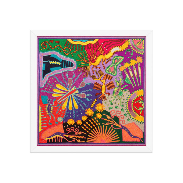 Huichol Yarn Painting Print • L - 314 - Huichol Arts
