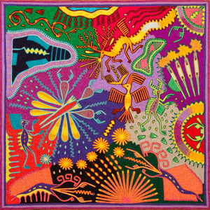 Huichol Yarn Painting Print • L - 314 - Huichol Arts