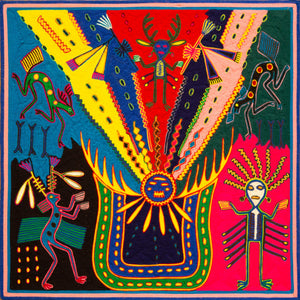 Huichol Yarn Painting Print • L - 315 - Huichol Arts
