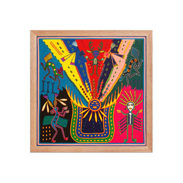 Huichol Yarn Painting Print • L - 315 - Huichol Arts
