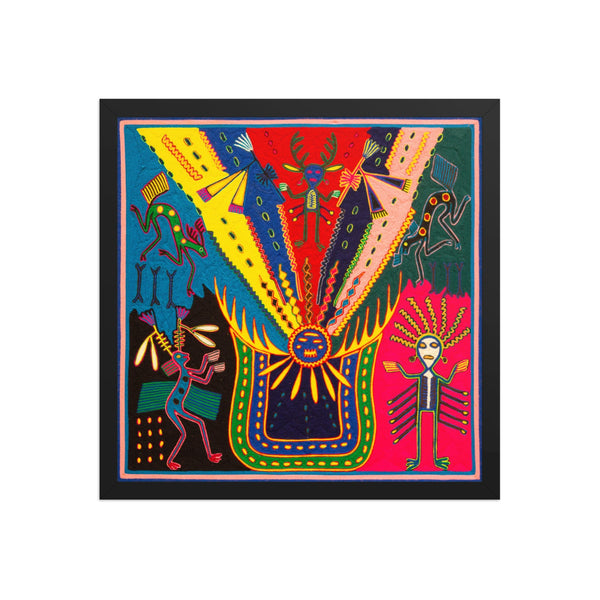 Huichol Yarn Painting Print • L - 315 - Huichol Arts