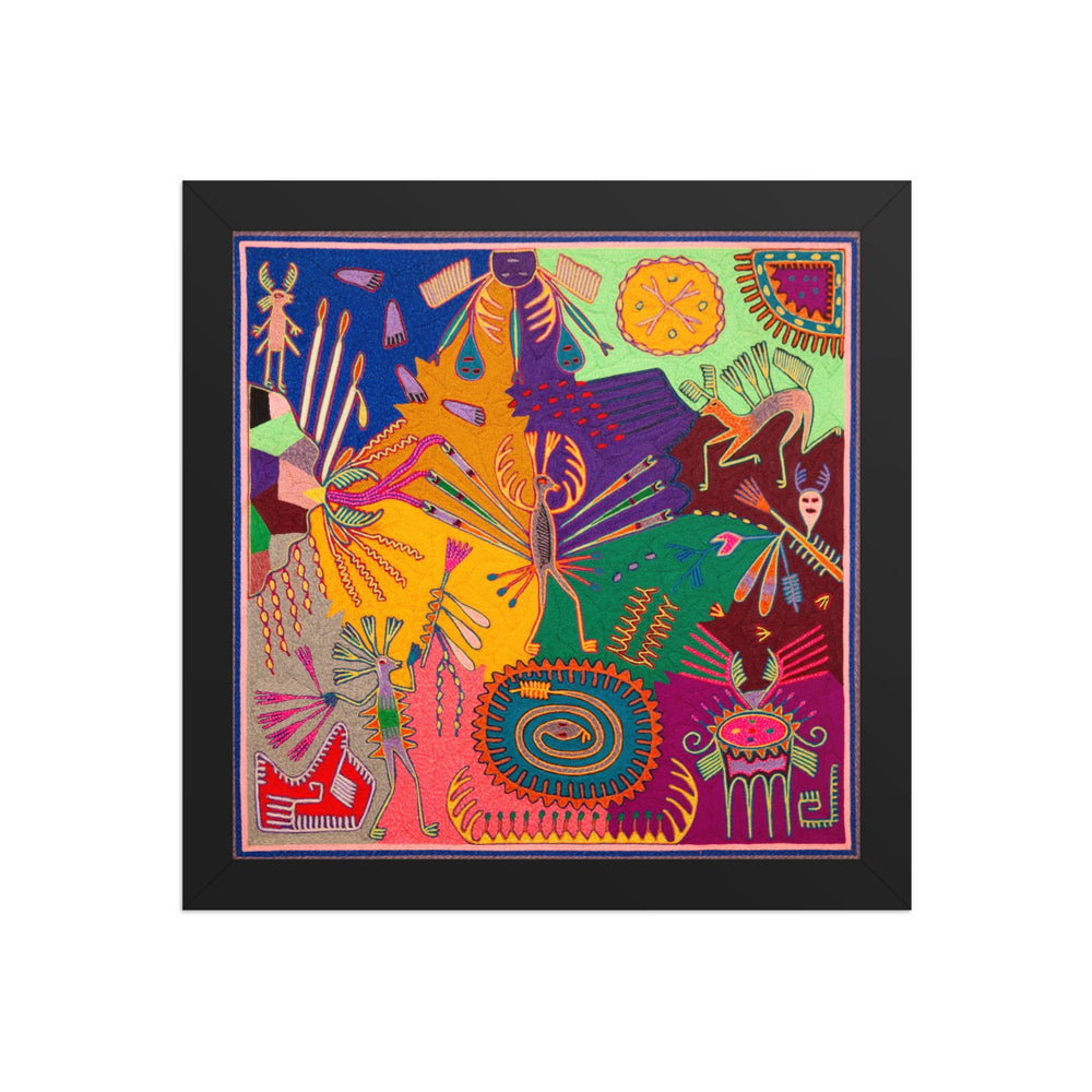 Huichol Yarn Painting Print • L - 316 - Huichol Arts