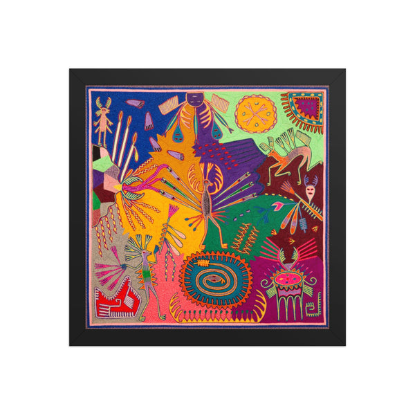 Huichol Yarn Painting Print • L - 316 - Huichol Arts