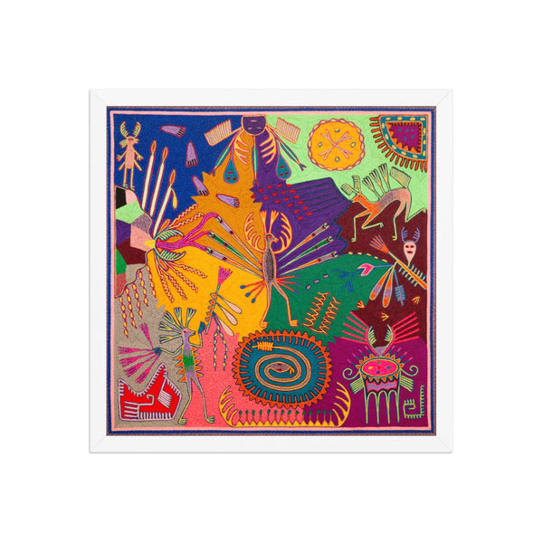 Huichol Yarn Painting Print • L - 316 - Huichol Arts
