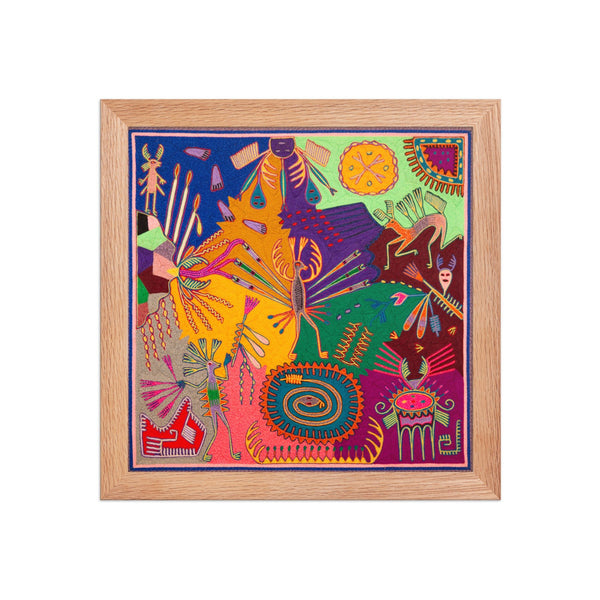 Huichol Yarn Painting Print • L - 316 - Huichol Arts