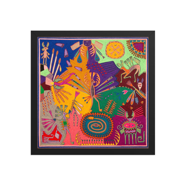 Huichol Yarn Painting Print • L - 316 - Huichol Arts
