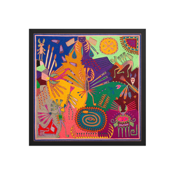 Huichol Yarn Painting Print • L - 316 - Huichol Arts