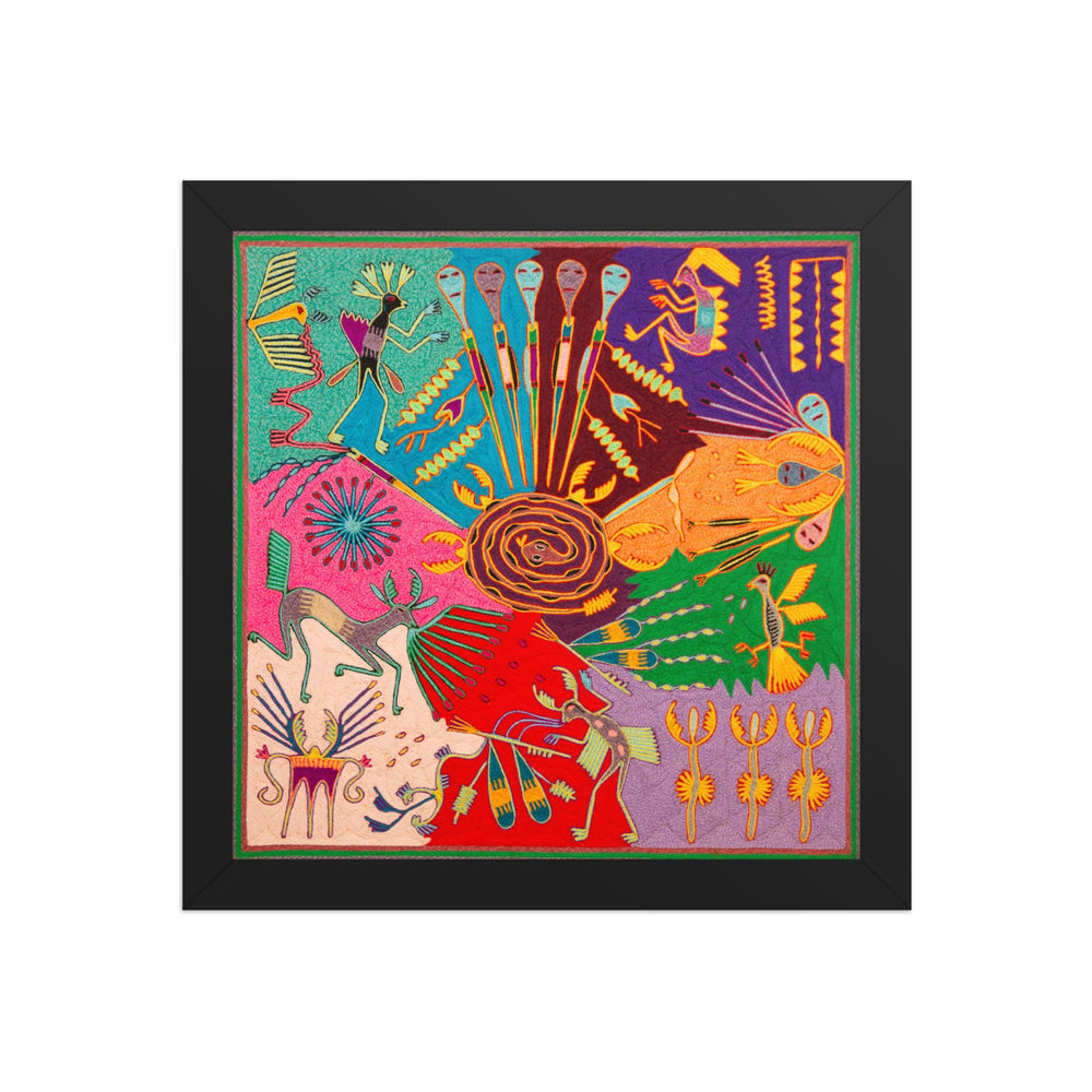 Huichol Yarn Painting Print • L - 317 - Huichol Arts