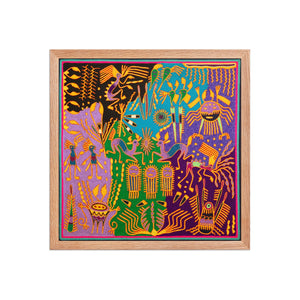 Huichol Yarn Painting Print • L - 318 - Huichol Arts