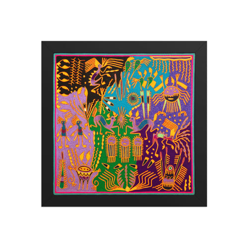 Huichol Yarn Painting Print • L - 318 - Huichol Arts