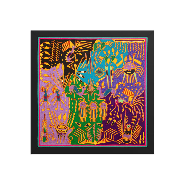 Huichol Yarn Painting Print • L - 318 - Huichol Arts